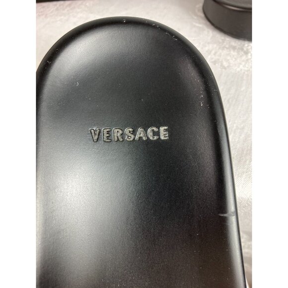 11.5 US Sz 45 Versace Medusa Slides With Box Black